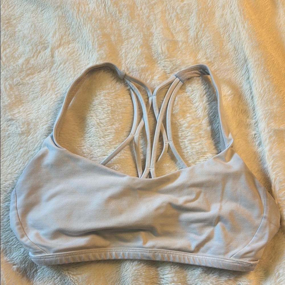 Lululemon White Strappy Sports Bra